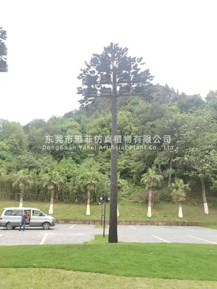 江西九江高9米灯杆监控仿真松树公园规划项目04.jpg